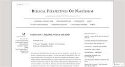 Desktop Screenshot of biblicalperspectivesonnarcissism.com